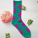 1 Pair Fashion Men Socks Cotton Weed Colorful Male Soft Breathable Short Ankle Socks Maple Leaf Casual Socks Sox Calcetines
