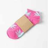 1 Pair Fashion Men Socks Cotton Weed Colorful Male Soft Breathable Short Ankle Socks Maple Leaf Casual Socks Sox Calcetines