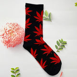 1 Pair Fashion Men Socks Cotton Weed Colorful Male Soft Breathable Short Ankle Socks Maple Leaf Casual Socks Sox Calcetines