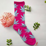 1 Pair Fashion Men Socks Cotton Weed Colorful Male Soft Breathable Short Ankle Socks Maple Leaf Casual Socks Sox Calcetines