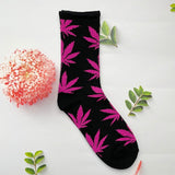 1 Pair Fashion Men Socks Cotton Weed Colorful Male Soft Breathable Short Ankle Socks Maple Leaf Casual Socks Sox Calcetines