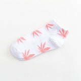 1 Pair Fashion Men Socks Cotton Weed Colorful Male Soft Breathable Short Ankle Socks Maple Leaf Casual Socks Sox Calcetines