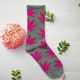 1 Pair Fashion Men Socks Cotton Weed Colorful Male Soft Breathable Short Ankle Socks Maple Leaf Casual Socks Sox Calcetines