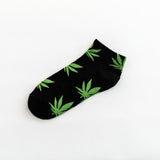 1 Pair Fashion Men Socks Cotton Weed Colorful Male Soft Breathable Short Ankle Socks Maple Leaf Casual Socks Sox Calcetines