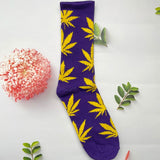 1 Pair Fashion Men Socks Cotton Weed Colorful Male Soft Breathable Short Ankle Socks Maple Leaf Casual Socks Sox Calcetines