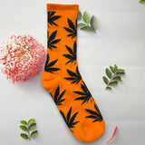 1 Pair Fashion Men Socks Cotton Weed Colorful Male Soft Breathable Short Ankle Socks Maple Leaf Casual Socks Sox Calcetines