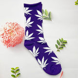 1 Pair Fashion Men Socks Cotton Weed Colorful Male Soft Breathable Short Ankle Socks Maple Leaf Casual Socks Sox Calcetines