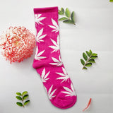 1 Pair Fashion Men Socks Cotton Weed Colorful Male Soft Breathable Short Ankle Socks Maple Leaf Casual Socks Sox Calcetines