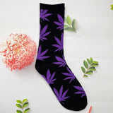 1 Pair Fashion Men Socks Cotton Weed Colorful Male Soft Breathable Short Ankle Socks Maple Leaf Casual Socks Sox Calcetines