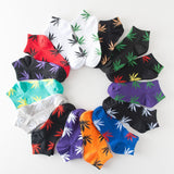 1 Pair Fashion Men Socks Cotton Weed Colorful Male Soft Breathable Short Ankle Socks Maple Leaf Casual Socks Sox Calcetines