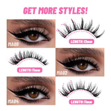 GROINNEYA 7 pairs Eyelashes 3D Natural False Lashes Fluffy Soft Cross Manga Lashes Wispy Natural Eyelash Extension Makeup