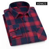 Fashion Men Long Sleeve Plaid Shirt Spring Autumn Flannel Shirt Men Dress Shirts Casual Slim Fit Chemise Homme Cotton Male Shirt