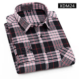 Fashion Men Long Sleeve Plaid Shirt Spring Autumn Flannel Shirt Men Dress Shirts Casual Slim Fit Chemise Homme Cotton Male Shirt