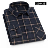 Fashion Men Long Sleeve Plaid Shirt Spring Autumn Flannel Shirt Men Dress Shirts Casual Slim Fit Chemise Homme Cotton Male Shirt
