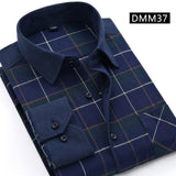 Fashion Men Long Sleeve Plaid Shirt Spring Autumn Flannel Shirt Men Dress Shirts Casual Slim Fit Chemise Homme Cotton Male Shirt
