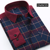 Fashion Men Long Sleeve Plaid Shirt Spring Autumn Flannel Shirt Men Dress Shirts Casual Slim Fit Chemise Homme Cotton Male Shirt