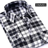 Fashion Men Long Sleeve Plaid Shirt Spring Autumn Flannel Shirt Men Dress Shirts Casual Slim Fit Chemise Homme Cotton Male Shirt