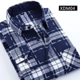 Fashion Men Long Sleeve Plaid Shirt Spring Autumn Flannel Shirt Men Dress Shirts Casual Slim Fit Chemise Homme Cotton Male Shirt