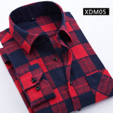 Fashion Men Long Sleeve Plaid Shirt Spring Autumn Flannel Shirt Men Dress Shirts Casual Slim Fit Chemise Homme Cotton Male Shirt