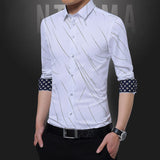 Male Clothing Fit Business Shirts Men Dress Shirt Long Sleeve Slim Brand Man Shirts Designer High Quality Solid Men Shirts New
