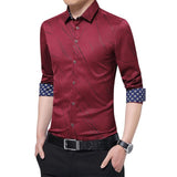Male Clothing Fit Business Shirts Men Dress Shirt Long Sleeve Slim Brand Man Shirts Designer High Quality Solid Men Shirts New