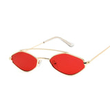 Polygonal Sunglasses Women Glasses Lady Luxury Retro Metal Sun Glasses Vintage Mirror Oculos De Sol Feminino UV400