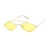 Polygonal Sunglasses Women Glasses Lady Luxury Retro Metal Sun Glasses Vintage Mirror Oculos De Sol Feminino UV400