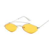 Polygonal Sunglasses Women Glasses Lady Luxury Retro Metal Sun Glasses Vintage Mirror Oculos De Sol Feminino UV400