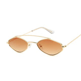 Polygonal Sunglasses Women Glasses Lady Luxury Retro Metal Sun Glasses Vintage Mirror Oculos De Sol Feminino UV400
