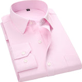 Plus Size 5XL 6XL 7XL 8XL Men Dress Shirt White Black Blue Pink Casual Long Sleeve Male Social Formal Shirt High Quality