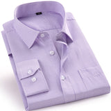 Plus Size 5XL 6XL 7XL 8XL Men Dress Shirt White Black Blue Pink Casual Long Sleeve Male Social Formal Shirt High Quality