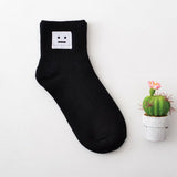 Man White Harajuku Socks Unisex Summer Short Socks Hipster Skateboard Funny Ankle Socks Embroidery Coke Killer Cactus Monster