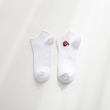 Man White Harajuku Socks Unisex Summer Short Socks Hipster Skateboard Funny Ankle Socks Embroidery Coke Killer Cactus Monster
