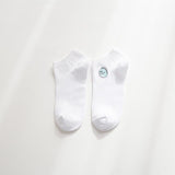 Man White Harajuku Socks Unisex Summer Short Socks Hipster Skateboard Funny Ankle Socks Embroidery Coke Killer Cactus Monster