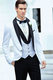 Blazer Masculino Handsome Dark Gray Mens Suit Groom Wedding Suits For Best Men Slim Fit Groom Tuxedos For Man(Jacket+Vest+Pant)