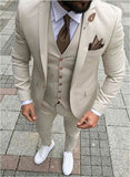 Blazer Masculino Handsome Dark Gray Mens Suit Groom Wedding Suits For Best Men Slim Fit Groom Tuxedos For Man(Jacket+Vest+Pant)