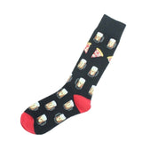 PEONFLY 1 Pair Combed Cotton Men's Socks Funny Cartoon Dinosaur Bear Colorful Happy Socks Harajuku Beer Casual Calcetines Hombre