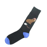PEONFLY 1 Pair Combed Cotton Men's Socks Funny Cartoon Dinosaur Bear Colorful Happy Socks Harajuku Beer Casual Calcetines Hombre