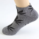 1 Pair Men Socks Cotton Spring Summer and Autumn Weed Colorful Male Short Soft Breathable Wet Socks Maple Leaf Casual Socks