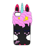 Fashion 3D Cartoon Unicorn Cat Phone Cover for iPhone 5 SE Case Luxury Soft Silicone Case for iPhone SE Case for iPhone 5S Cases