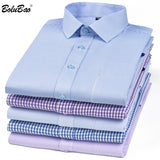 BOLUBAO Men Dress Shirt Quality Classic Bussiness Long Sleeve Plaid Shirts Brand New Male Tuxedo Shirts
