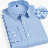 BOLUBAO Men Dress Shirt Quality Classic Bussiness Long Sleeve Plaid Shirts Brand New Male Tuxedo Shirts