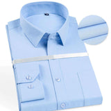 BOLUBAO Men Dress Shirt Quality Classic Bussiness Long Sleeve Plaid Shirts Brand New Male Tuxedo Shirts
