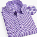 BOLUBAO Men Dress Shirt Quality Classic Bussiness Long Sleeve Plaid Shirts Brand New Male Tuxedo Shirts