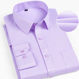 BOLUBAO Men Dress Shirt Quality Classic Bussiness Long Sleeve Plaid Shirts Brand New Male Tuxedo Shirts
