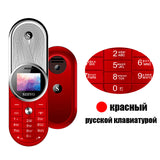 SERVO AURA 360°Rotatable mini mobile phone one key recorder Dual Sim vibration small Telephone bluetooth Dialer Russian language
