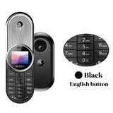 SERVO AURA 360°Rotatable mini mobile phone one key recorder Dual Sim vibration small Telephone bluetooth Dialer Russian language