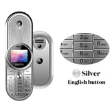 SERVO AURA 360°Rotatable mini mobile phone one key recorder Dual Sim vibration small Telephone bluetooth Dialer Russian language