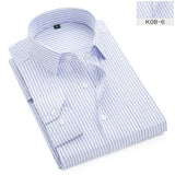 luxury Striped Shirt christmas Business men Dress Shirts Long Sleeve Slim Fit men shirt Camisas Hombre Plus Size 7XL 8XL 9XL