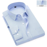 luxury Striped Shirt christmas Business men Dress Shirts Long Sleeve Slim Fit men shirt Camisas Hombre Plus Size 7XL 8XL 9XL